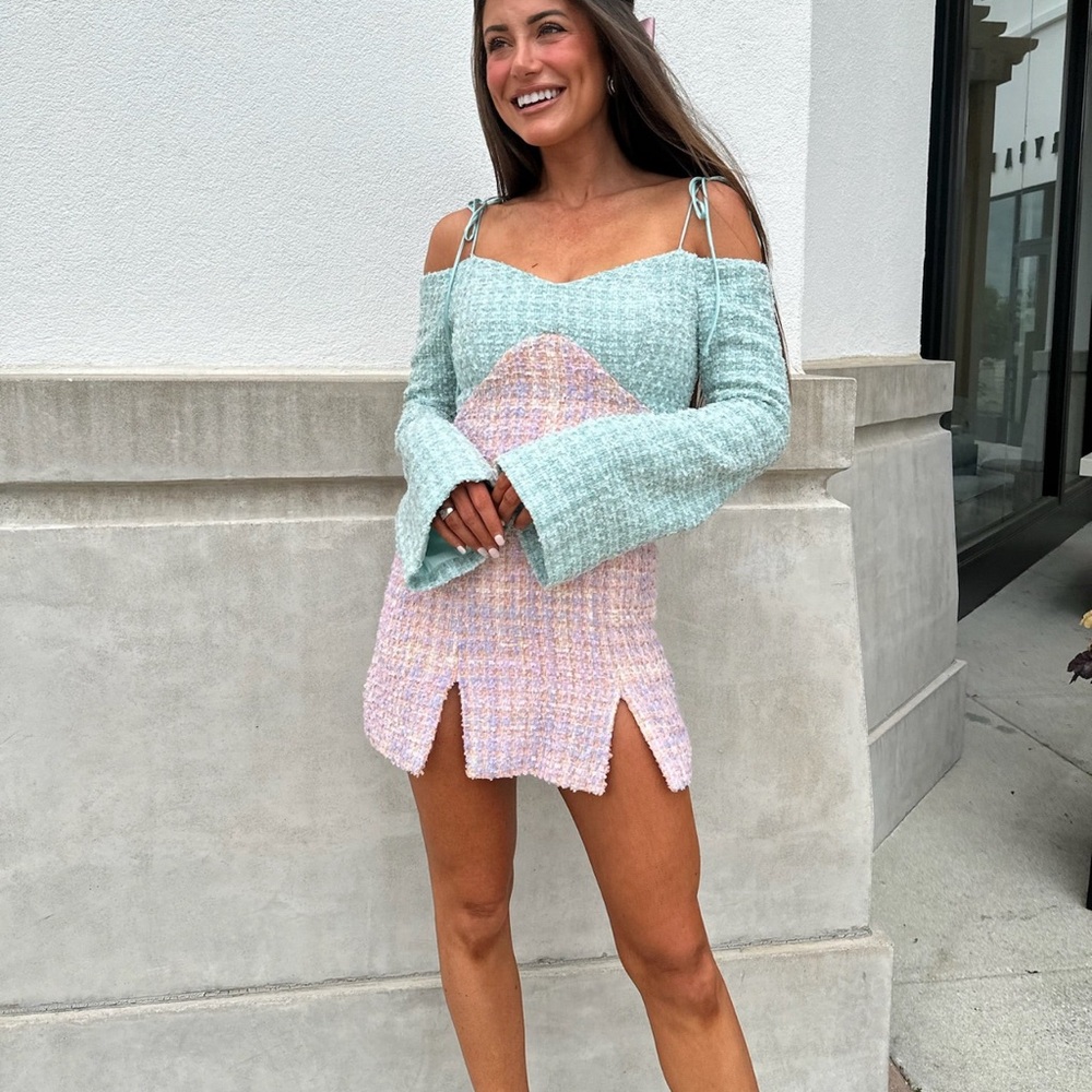 These Three Boutique Tweed Dress
